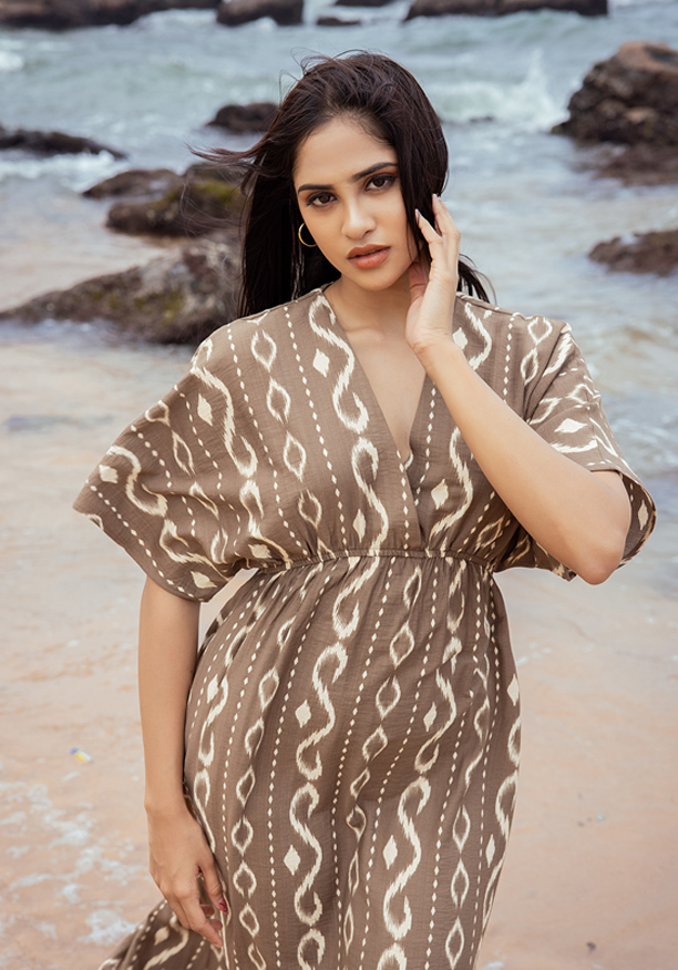 ALEXANDRA BROWN MAXI DRESS